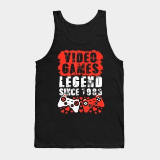 Gaming 1983 Birthday Video Games Birthday Gamer Tank Top